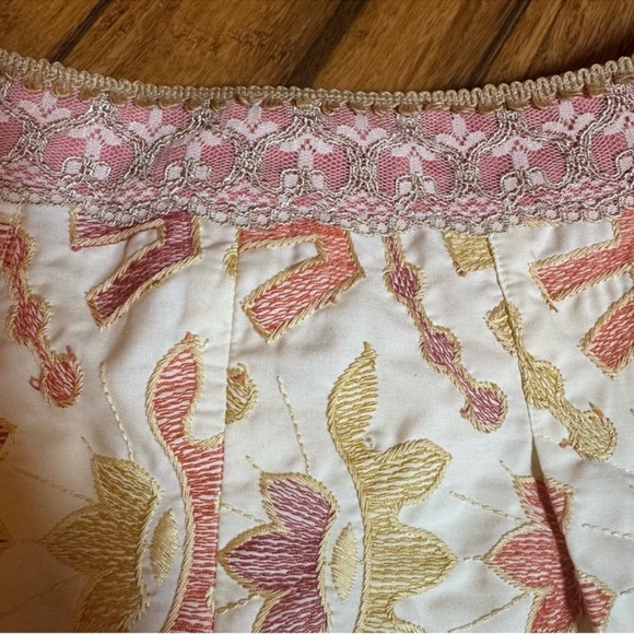 Cynthia Steffe Cream and Orange A-Line Skirt - Picture 9 of 9